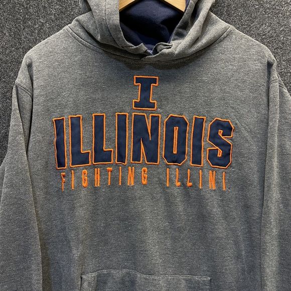University of Illinois Fighting Illini Hoodie Men's Medium Sweatshirt Pu… - Picture 3 of 7